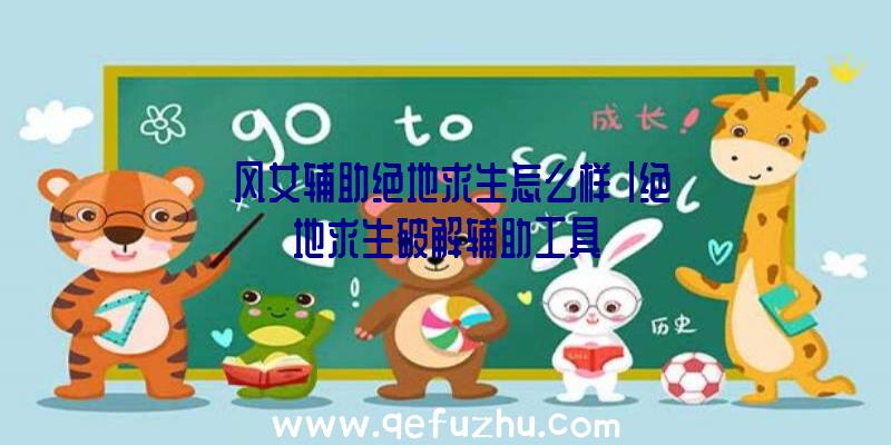 「风女辅助绝地求生怎么样」|绝地求生破解辅助工具